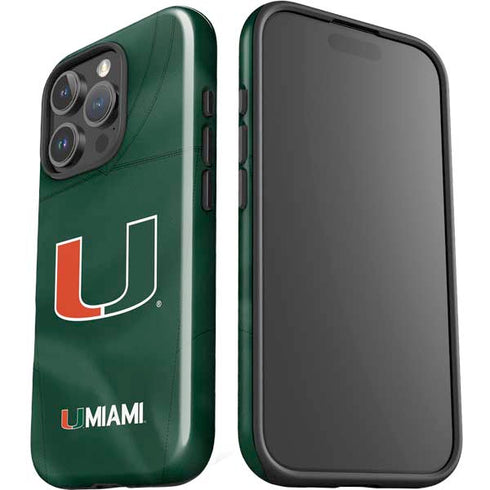 University of Miami Green Jersey iPhone 16 Pro Impact Case